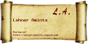 Lehner Aminta névjegykártya